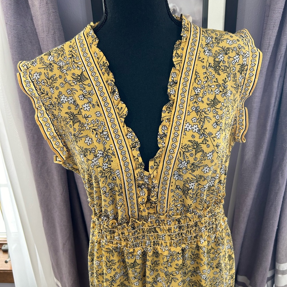 Max Studio Yellow Floral Maxi Dress - Picture 7 of 9
